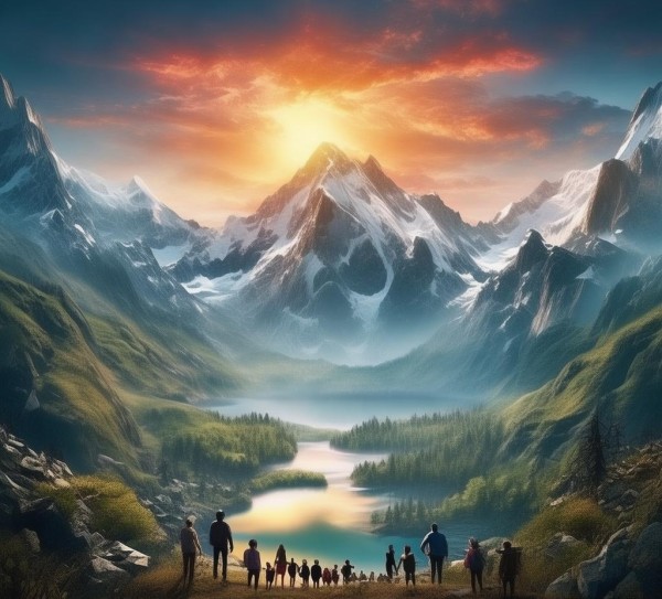 旅行广告，世界之门的指引
